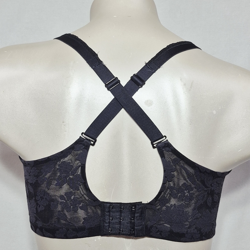 38DDD Bali DF6590 6590 Passion for Comfort Smooth Lace Underwire Bra Black‎ - Picture 6 of 7